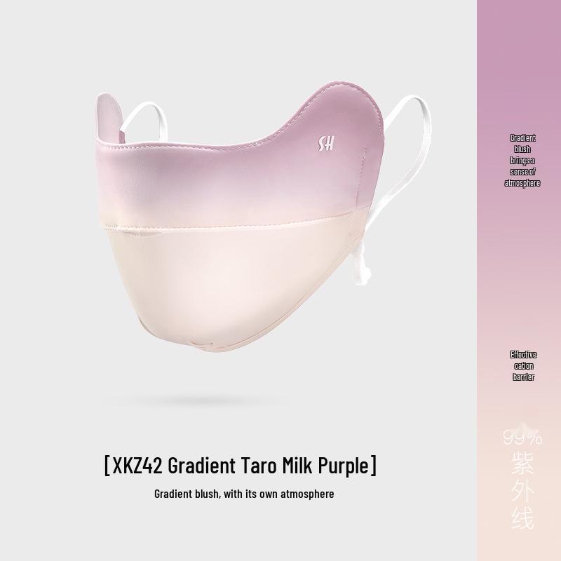 Ice Silk Gradient Blush Sunscreen Mask with UV Protection for Women