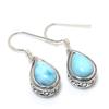 Natural Republic Larimar Gemstone 925 Solid Sterling Silver Gift Earring 1" Q8a29