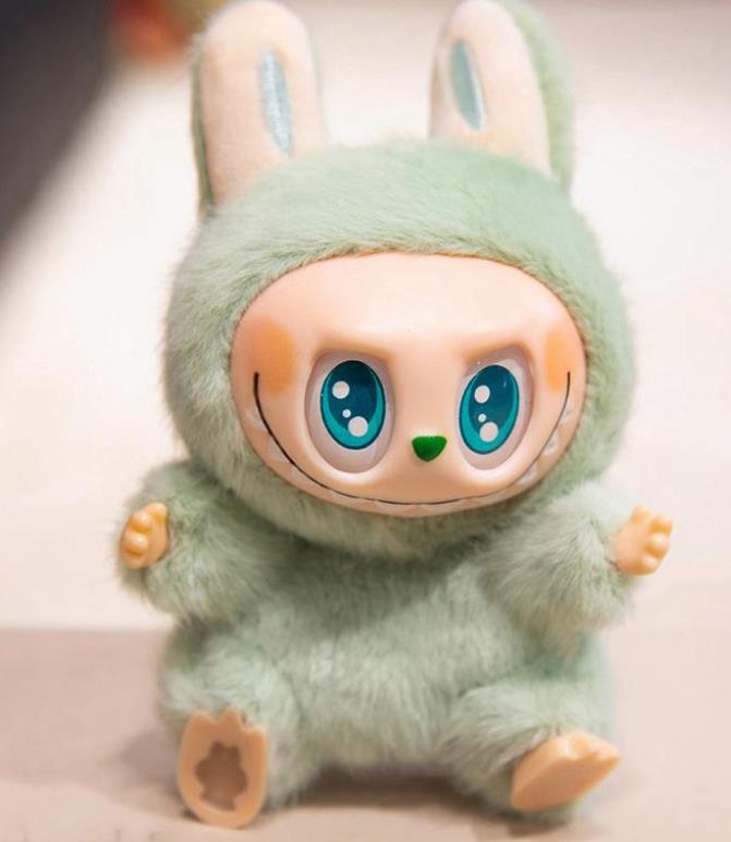 Мягкая игрушка-монстр с большими глазами и ушками кролика серии Labubu - идеальный рождественский подарок для детей Кошельки для монет и брелоки / Брелоки