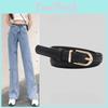 Spring Womens Pu Leather Skinny Belt Metal Pin Buckle Outdoor Leisure Waist Belt