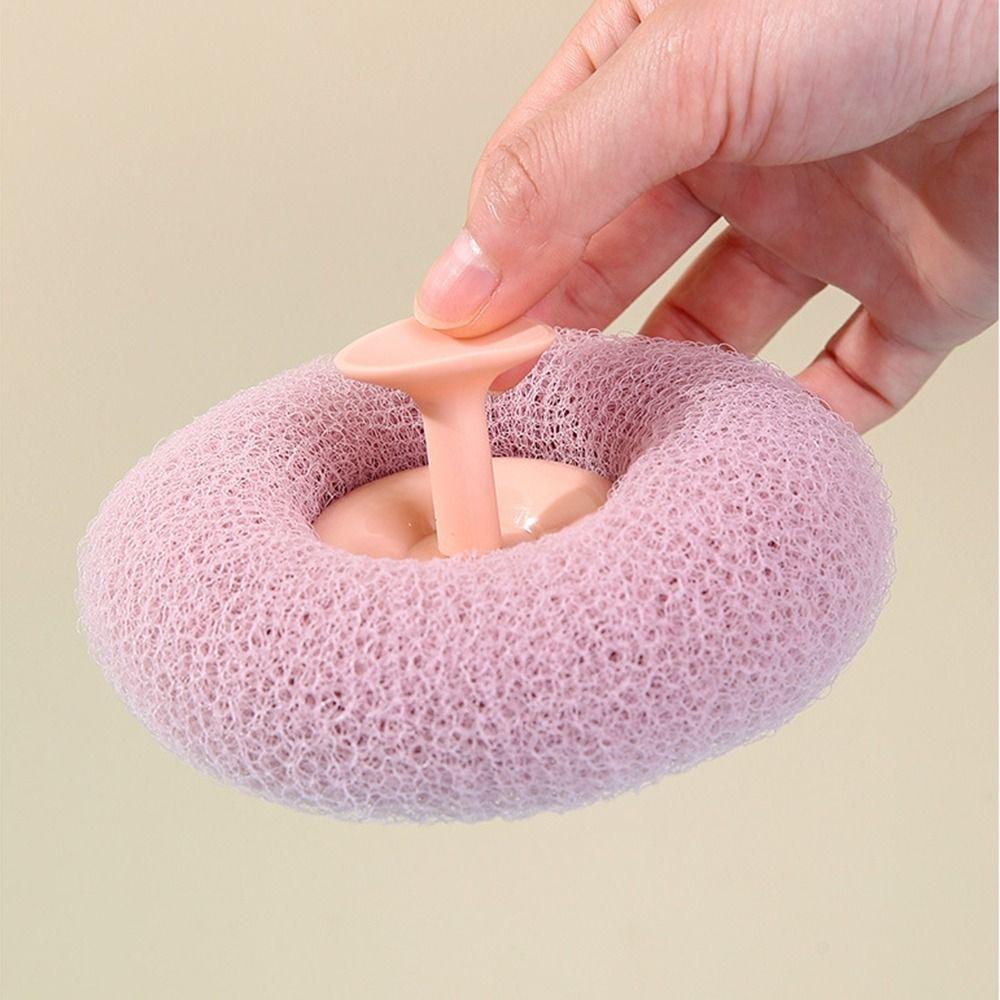 with Suction Cup Shower Bath Ball Rich Bubble Massage Brush Soft Body Exfoliating Sponge  Women Men