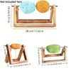 Rotating Wool Storage Rack Detachable Frame Handmade Yarn Spool Organizer Wooden Wire Winding Rack Tailoring Supplies