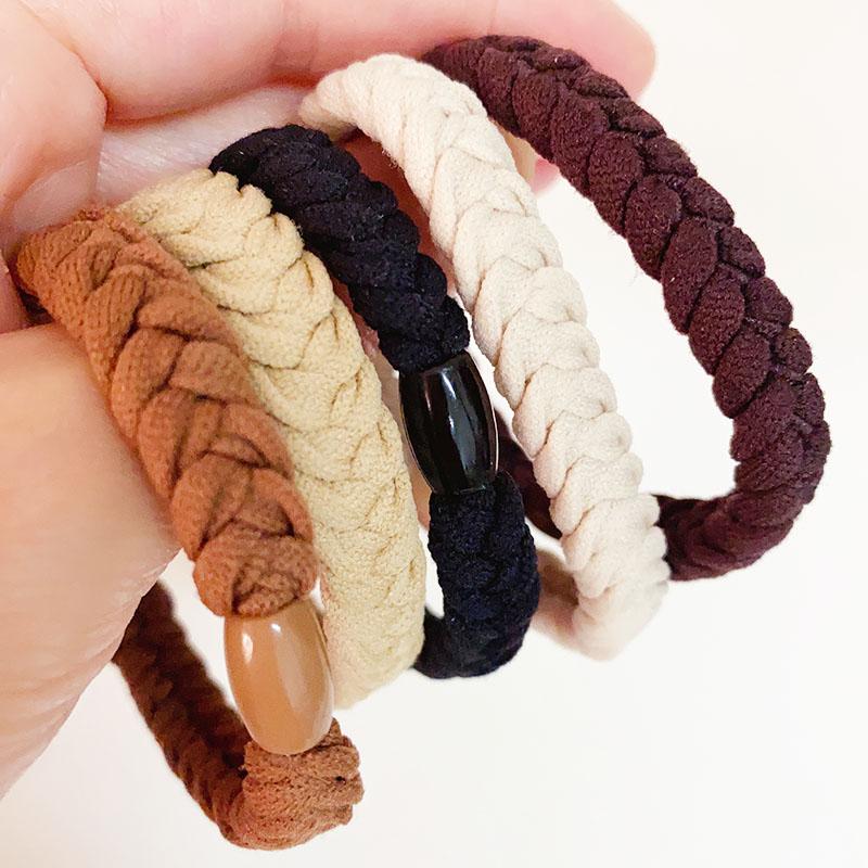 10Pcs Strong Braided Women Hair Scrunchy Girls Ponytail Hair Holder Children Elastic Hair Rubber Bands Hair Gum/Tie Accessories