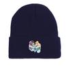 Swan Couple Warm Knitted Hat Beanie, Heart Skull Cap Lightweight Candy Color Headwear Gorro Knit Cap Beanie
