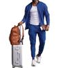 Mens Casual Sportswear Set Lightweight Cotton Blend Tracksuit Two Piece Outfit