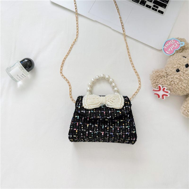 Trendy And Versatile Children's Crossbody Bag With Cute Pearl Bow Perfect For Any Occasion