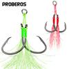 Lure Iron Plate Hook Tie Bright Wire Sea Fishing Double Hook Strong Horse Main Line Auxiliary Hook Boat Fishing Tie Hair Fish Hook 2 Pairs/pack