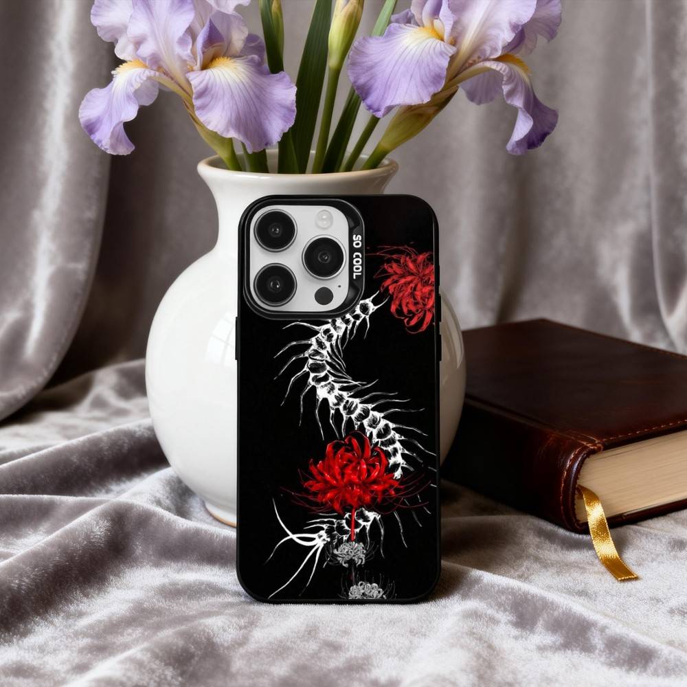 Чехол для телефона G-Ghoul R-Red Spider Lily Tokyo Для iPhone17,16,15,14,13,12,11 Plus,Pro Max Конфетный Посеребренный Внутренний Чехол
