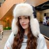 New Lei Feng Hat Thickened Plush Hat Women'S Winter Warm Imitation Fur Cold Ear Hat