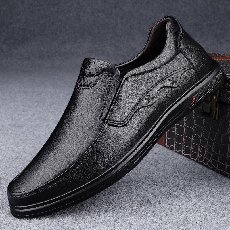 Модные мужские туфли-лодочки из натуральной кожи, дышащие, мужские деловые лоферы, классические слипоны, повседневная обувь, новая нескользящая обувь для вождения