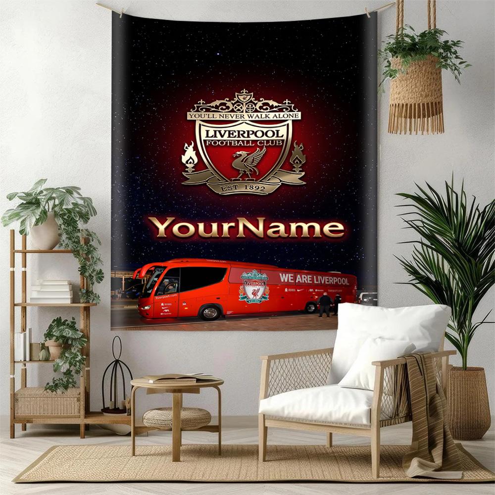 Liverpool Custom Your Name Wall Decor Tapestry Art For Pet Memorial Birthdaywedding Party Backdrop Family Gift