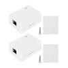 2pcs Desktop Information Junction Box RJ45‑8P8C CAT6 Single Port Shielded Networks Wiring Surface Mounted