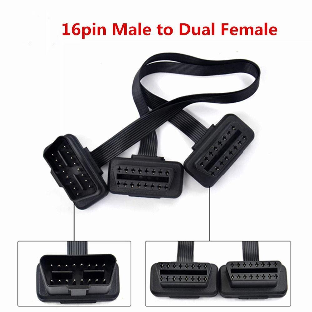OBD OBDII OBDII Y-разветвитель Автомобильный удлинительный кабель Удлинительный кабель для сканера Разъем для диагностического сканера