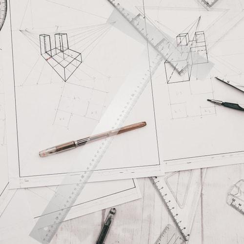 NUOLUX T-Square Ruler, Slide Ruler, Drafting Ruler, Measuring Ruler, 17.72 Inch/45cm, Acrylic Design Drafting Tool, Drawing Tool for Students and Prof