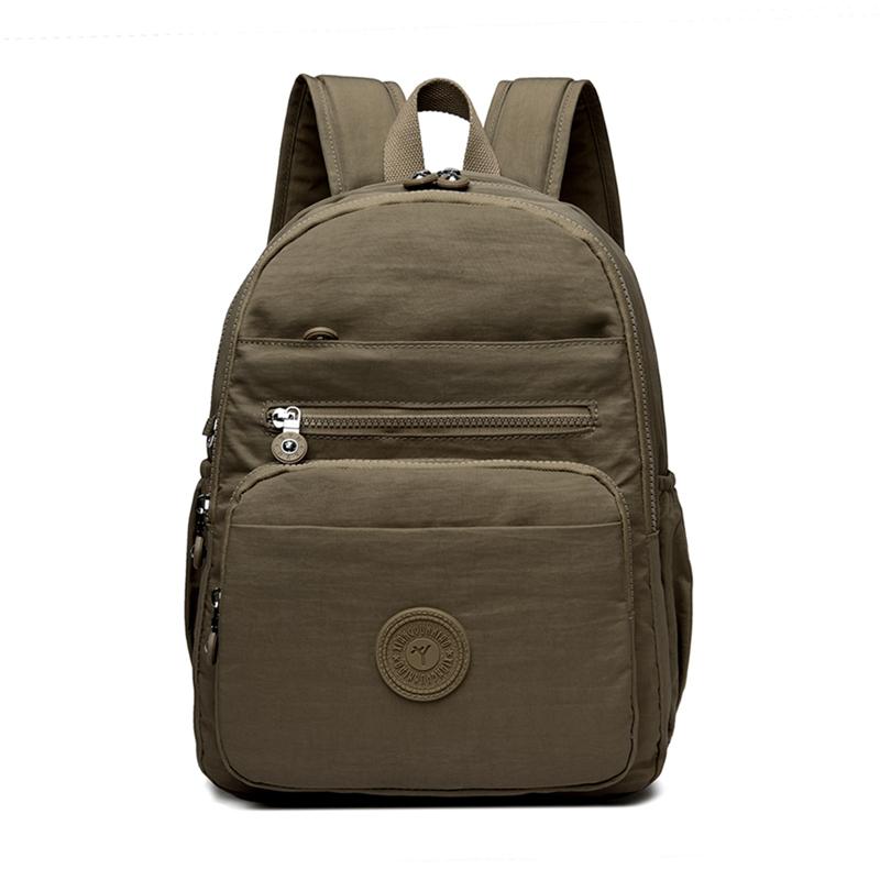 Lightweight Backpack Women Nylon Backpack Solid Color Travel Bag Student Schoolbag