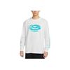 Logo Print Casual Ribbed Crew Neck Comfortable Long Sleeve T-Shirt Men Tops White FV3487-121