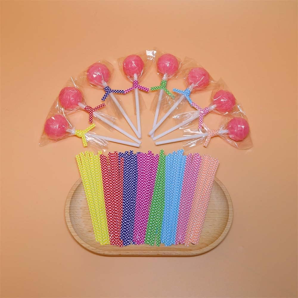 OWLFAVO 1200pcs Polka-Dotted Colourful Plastic Twist Ties with 1 Storage Box, 4 Inch Long 8 Mixed Colors, Bread Bags Ties for Candy Cookies Gift Bags