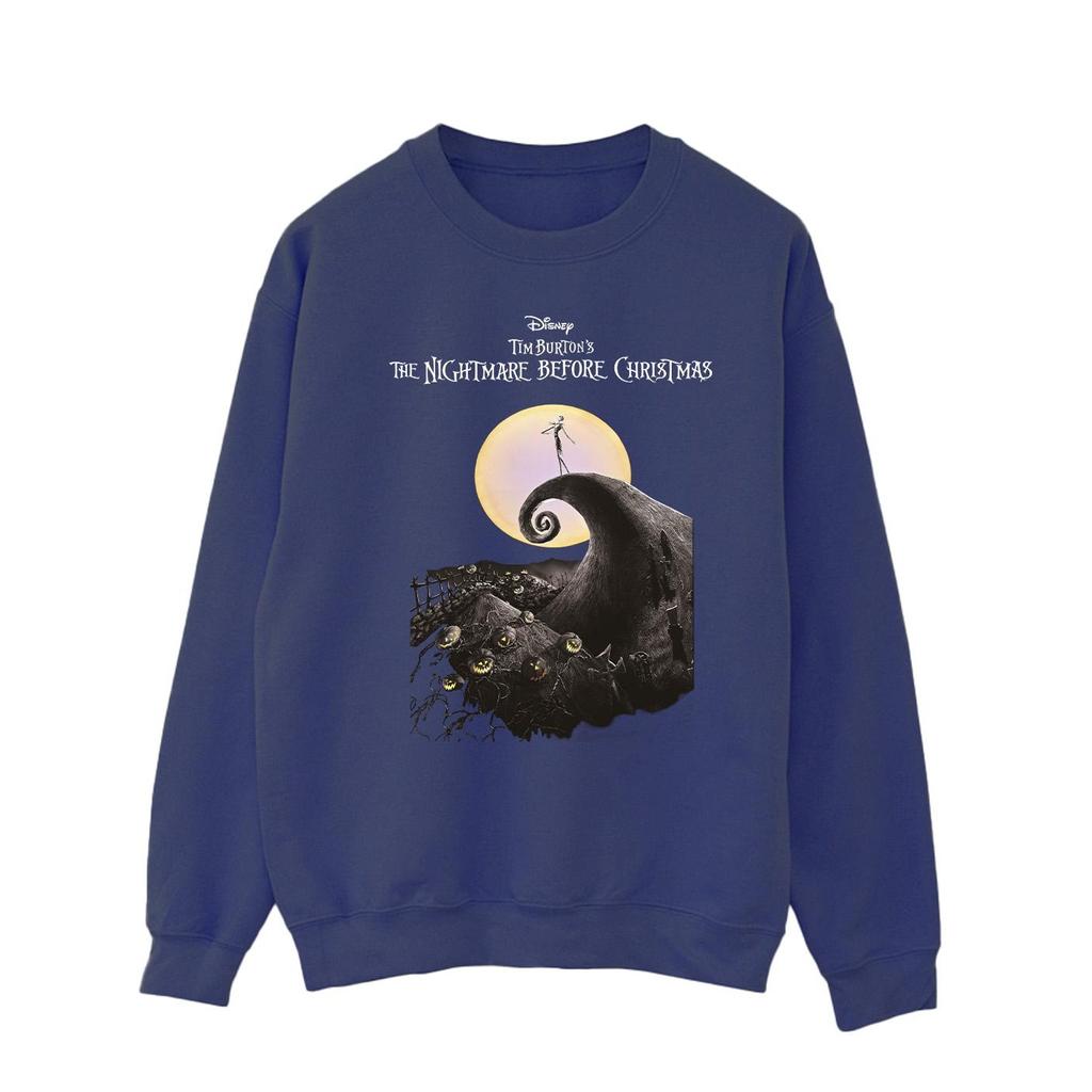 The Nightmare Before Christmas Mens Moon Poster Sweatshirt