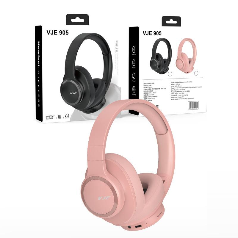 Беспроводные наушники Bluetooth с шумоподавлением, HiFi стереозвуком, длительным временем воспроизведения, складные, встроенным микрофоном, накладные наушники для игр, работы и путешествий