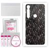 apgo Protective Skin Sticker for the Back Compatible with Motorola Moto G8 Plus, Wrap Film, Foil, Vinyl - Pattern Carbon Black Pixel