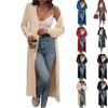 Women's Casual Fashion Solid Color Long Cardigan Jacket