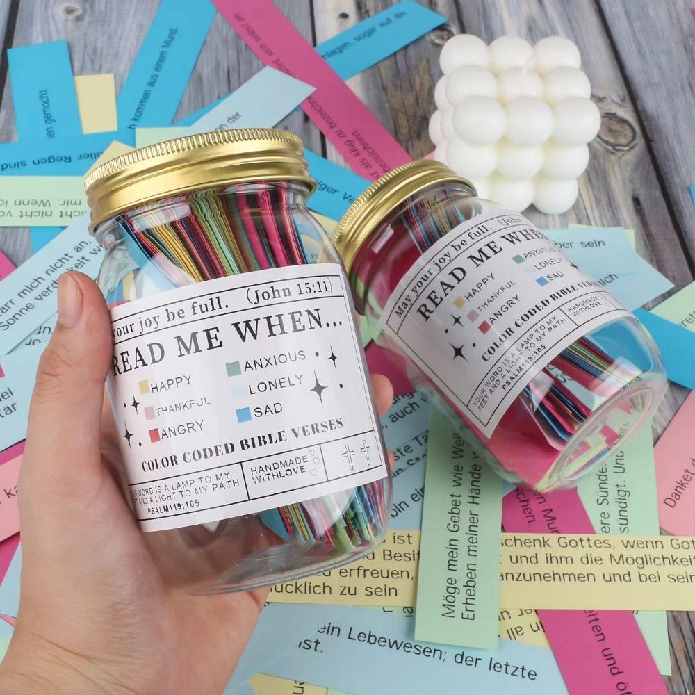 Эмоции Чувства Банка со стихами из Библии Библейские заметки Цветная банка с благодарностью для эмоций и чувств