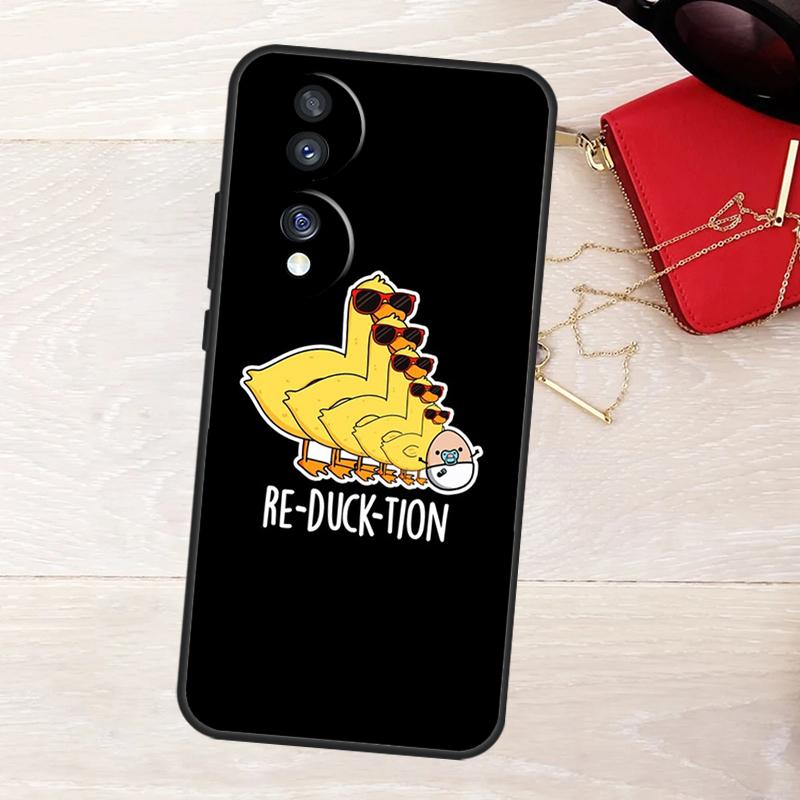 Funny Cartoon Duck Case For Honor Magic 8 5 6 7 Lite 50 70 90 200 400 Pro X8b X8c X9a X9b X9c X9d Win RT Cover