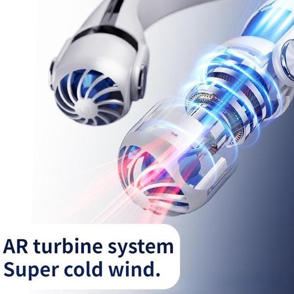 1800/2400 мАч Мини-безлистные вентиляторы с большой шеей Турбина Большой ветер USB-зарядка Складной портативный регулируемый подвесной