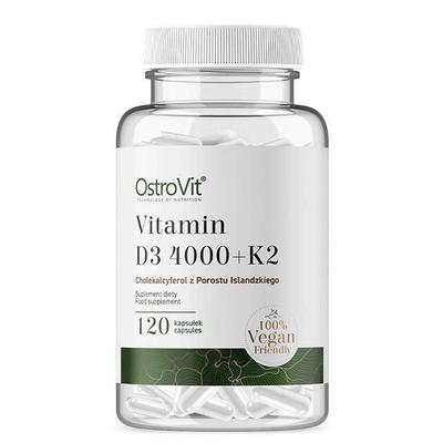 OstroVit Витамин D3 4000 + K2 VEGE, 120 капсул