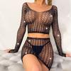 Womens Fishnet Bodystocking Plus Size Crotchless Bodysuit Sexy Tights Soft Nightwear Lingerie for Women