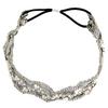 Fashion Lace Faux Pearl Beads Headhand Party Prom Hairband Elastic Headwear