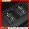 7Pcs Chrome Car Window Lift Button Sticker Sequin Cover for Honda Civic 2016- Civic150 CRV Prado150 Fit HEV