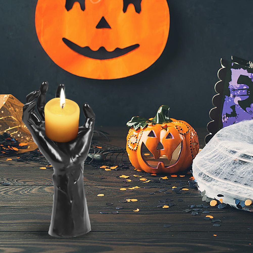 Подсвечник в виде руки привидения, страшный подсвечник, декоративный подсвечник для чайной свечи, жуткий ретро-подсвечник для домашнего декора