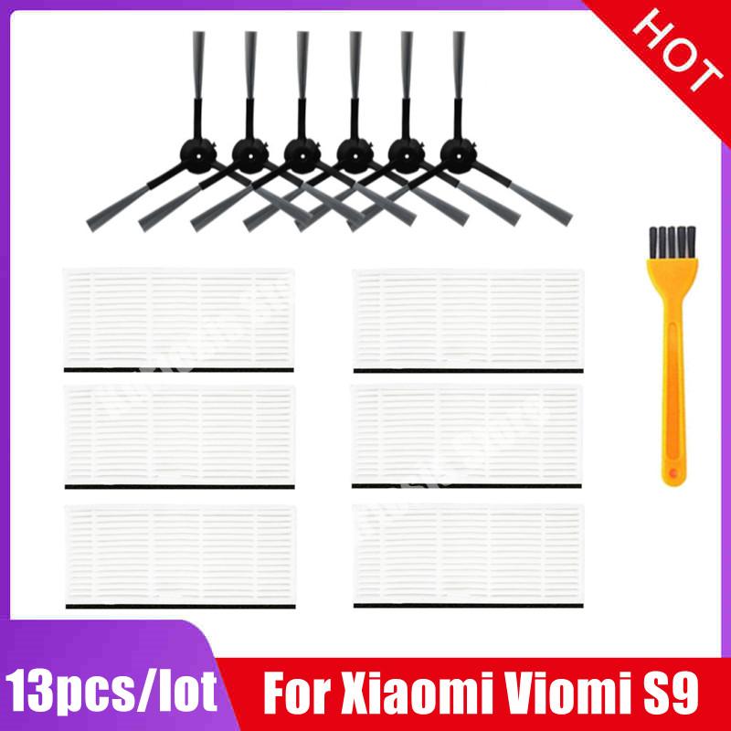 Основная боковая щетка HEPA-фильтр пылесборник салфетки для швабры тряпка комплект аксессуаров для робота-пылесоса Xiaomi Viomi S9 запасные части