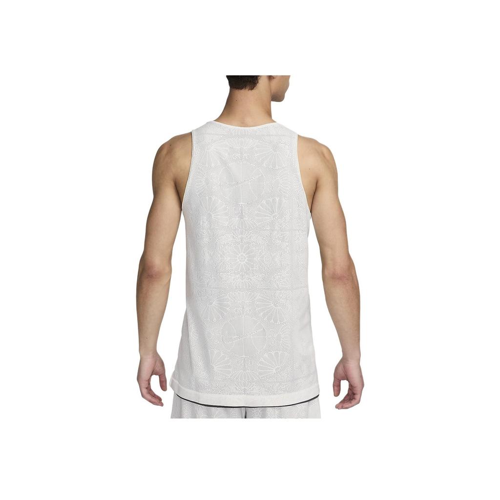 Nike Стандартный выпуск Двусторонний пуловер с круглым вырезом без рукавов Баскетбольная майка Мужская майка Sail-White FN2850-133
