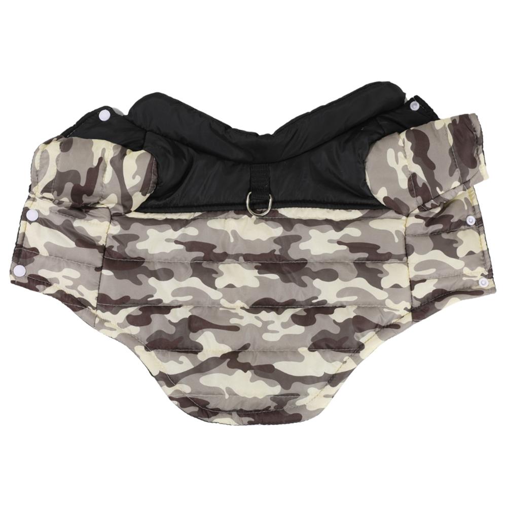 Теплая куртка для собак, зимняя камуфляжная одежда для маленьких и средних собак, ветрозащитная с D-образным кольцом, пальто для домашних животных, костюм для чихуахуа и йоркширского терьера