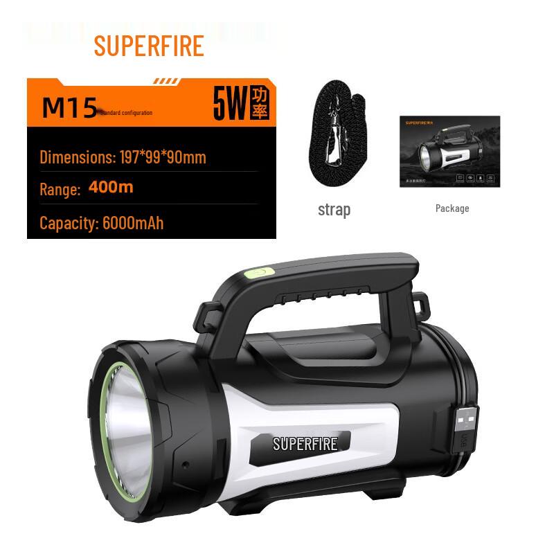 Портативный светодиодный поисковый фонарь Shenhuo M15