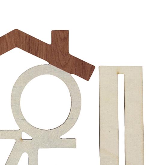 LOVE HOME Desktop Decoration with Base Room Home Office Living Wooden Table Centerpiece Hollow