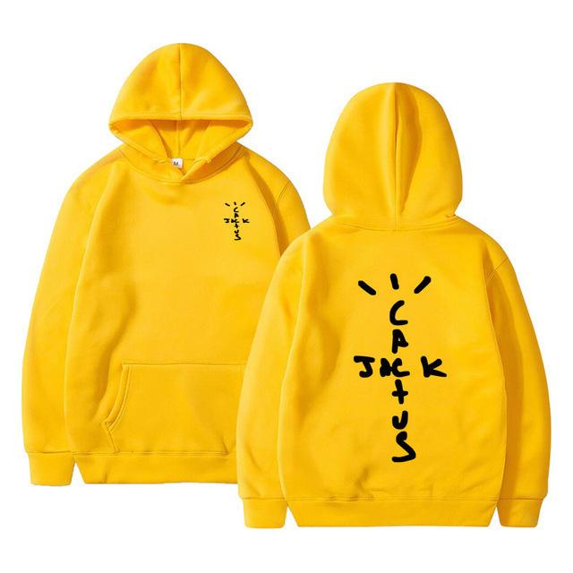 Худи с принтом алфавита Cactus Jack Swag Женская толстовка с капюшоном Повседневный пуловер