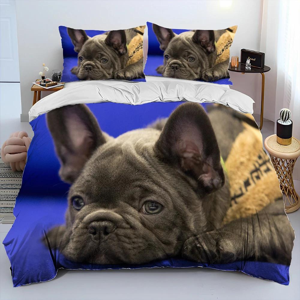 Мультяшный Питбуль Постельный Комплект Одеяло Пододеяльник Наволочка,Комплект Постельного Белья Кинг Квин Размер для Взрослого Ребенка