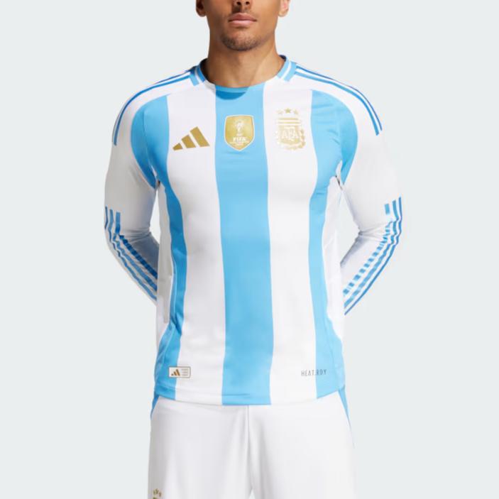 adidas Аргентина 24 Домашняя футболка с длинным рукавом Аутентичная IP8383