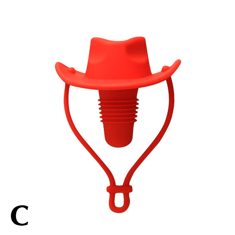 Silicone Red Wine Stopper Western Cowboy Hat Creative Leak Proof Wine Grade Food Sealing Wester S2C8