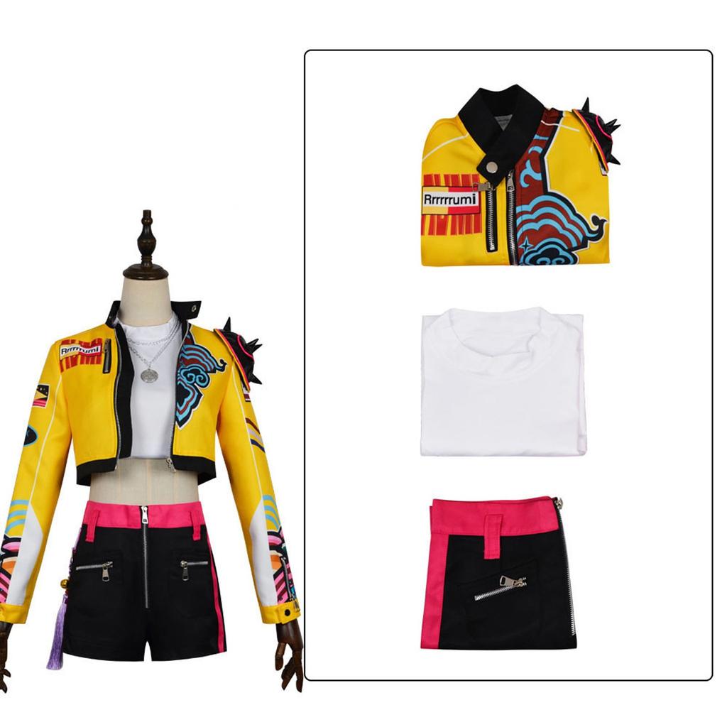 Популярные фильмы K-pop Мира Зои Руми Охотники на демонов Тот же стиль Взрослый костюм Женский Молодая девушка Хэллоуин Косплей Наряды для выступлений