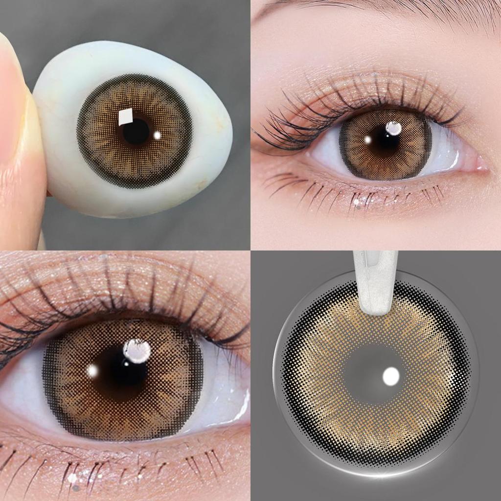 Colored Contact Lenses with Diopters Diamond Eye Lens Myopia Lenses for Vision (-1.00~-6.00) Prescription Lenses Color Contacts
