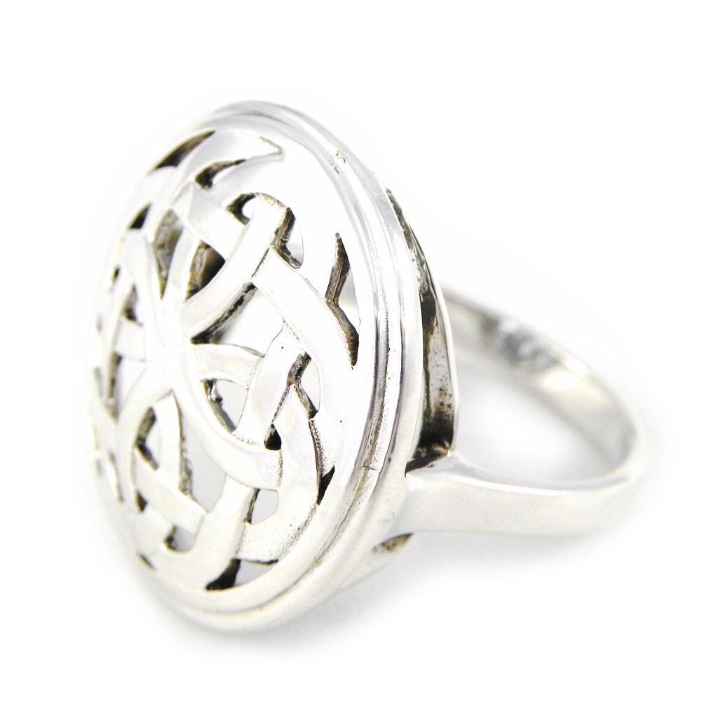 Серебряное кольцо 'Розовая филигрань' серебро - 23 мм