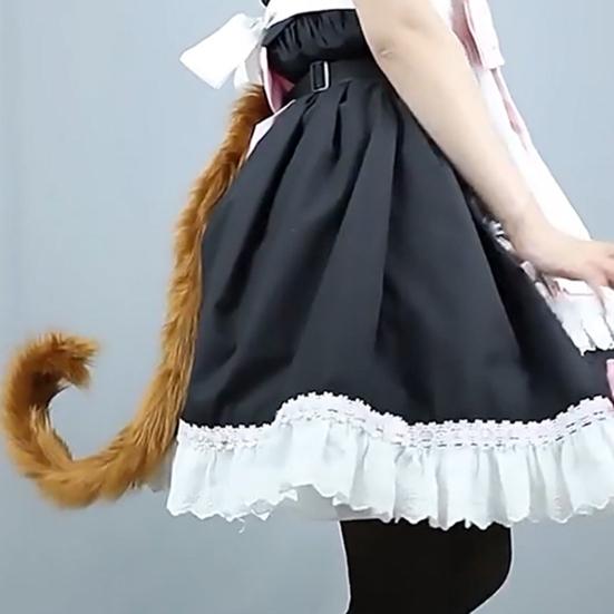 2 шт./компл. кошачьи уши и хвост комплект для взрослых и детей кошачьи уши повязка на голову регулируемый пояс кошачий хвост аксессуары комплект костюм аксессуары