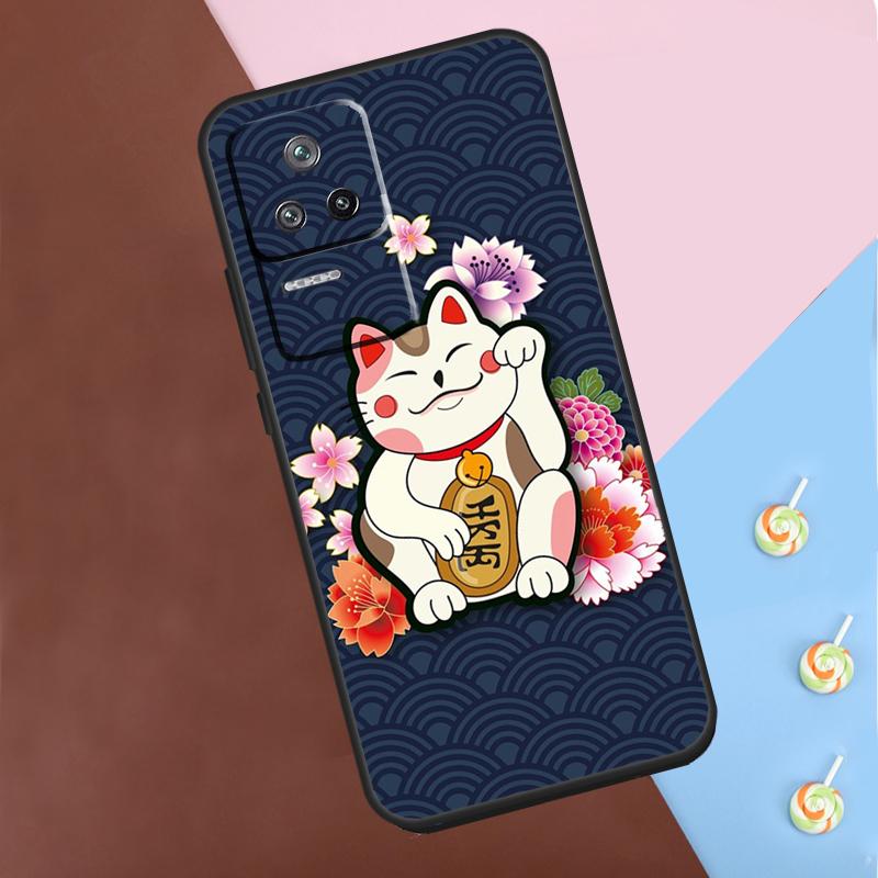Счастливый Кот Манеки Неко Японский Чехол Для Xiaomi 13 14 13T Pro 11T 12T 12 Lite POCO X6 Pro X3 X4 X5 M6 Pro M5s F3 F5 Чехол