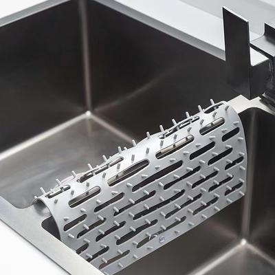 Силиконовый коврик для защиты разделителя раковины, седловидный коврик для кухонной раковины, термостойкий нескользящий коврик для сушки посуды, быстрый слив