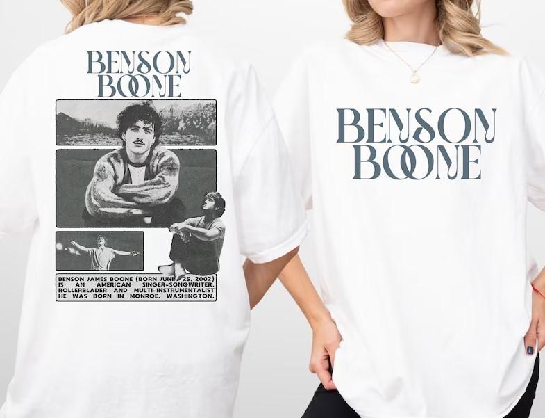 2-Sided Benson Boone Merch Shirt, Benson Boone Concert Tour AN69352