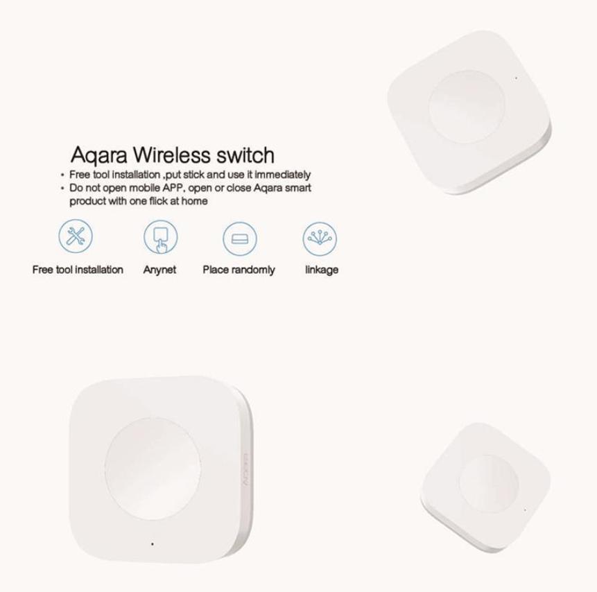 Mijia Aqara Smart Wireless Switch Key Интеллектуальное приложение Дистанционное управление Беспроводное соединение Wi-Fi ZigBee для Xiaomi Mih… Больше